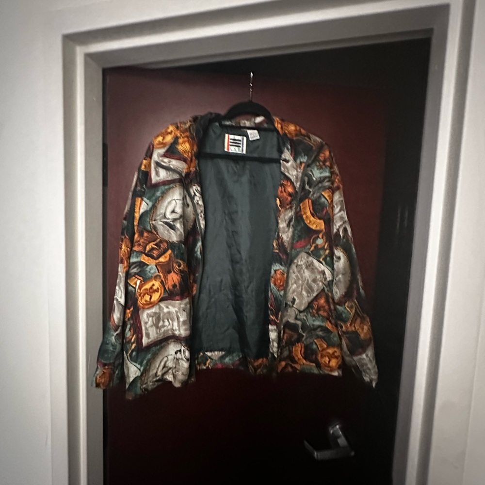 Vintage Silk Patterned Jacket